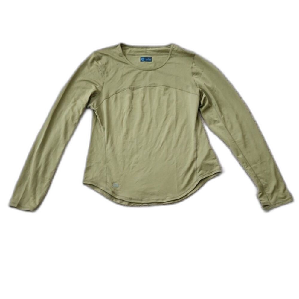 Janji Women's Halio Light Tech Long Sleeve Tee, Olive, Size S